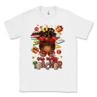 White one merry teacher afro messy bun Classic Tee - texasbilliewilder