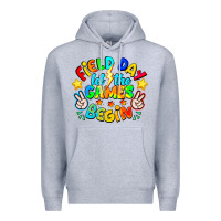 Heather Grey Field Day Let The Games Begin Premium Hoodie - CowhideDigitalArt
