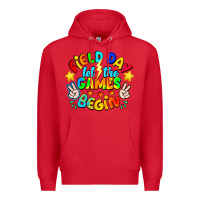 Red Field Day Let The Games Begin Premium Hoodie - CowhideDigitalArt