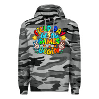 Slate Camo Field Day Let The Games Begin Premium Hoodie - CowhideDigitalArt