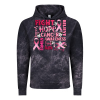 Cloud Black cancer awareness fight believe hope survive Vintage Hoodie - CowGirlArtShop