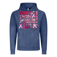 Vintage Denim cancer awareness fight believe hope survive Vintage Hoodie - CowGirlArtShop