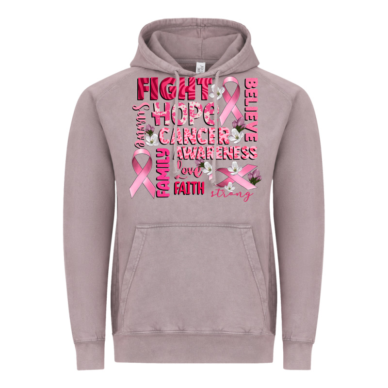 Cancer Awareness Fight Believe Hope Survive Vintage Hoodie by CowGirlArtShop | Teevron