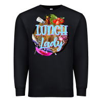 Black western lunch lady Premium Sweatshirt - BarkalooDesign