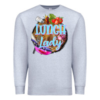 Heather Grey western lunch lady Premium Sweatshirt - BarkalooDesign
