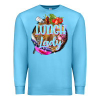 Ocean Blue western lunch lady Premium Sweatshirt - BarkalooDesign