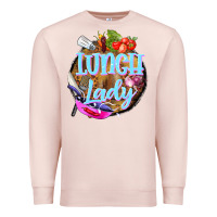 Pale Pink western lunch lady Premium Sweatshirt - BarkalooDesign
