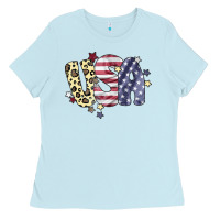 Baby Blue Usa America Ladies Tee - Bettercallsaul