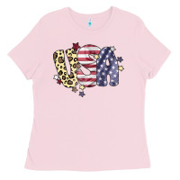 Bubblegum Pink Usa America Ladies Tee - Bettercallsaul
