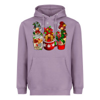 Lavender Christmas coffee gnome Heavyweight Hoodie - BarkalooDesign