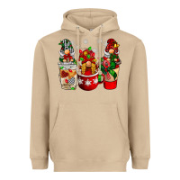 Mushroom Christmas coffee gnome Heavyweight Hoodie - BarkalooDesign