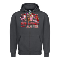 Smoke farm animals is my valentine Zipper Hoodie - RacoonDesign