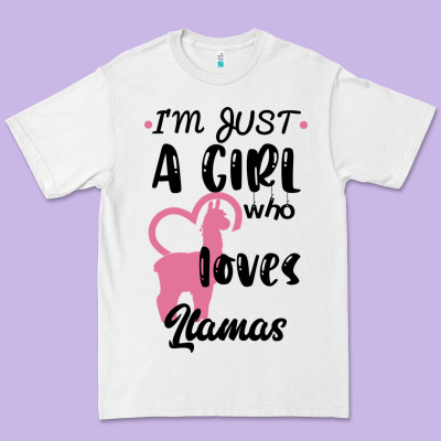 Just A Girl Who Loves Llamas I Love Llamas Premium Tee Designed By Bettercallsaul