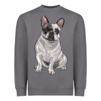 Storm white black french bulldog Heavyweight Sweatshirt - LillyAllenDesigns