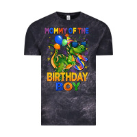 Cloud Black mommy of the 5 th birthday boy t rex Vintage Tee - CowGirlArtShop