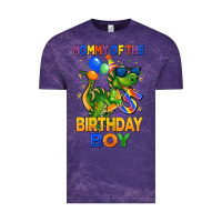 Cloud Purple mommy of the 5 th birthday boy t rex Vintage Tee - CowGirlArtShop