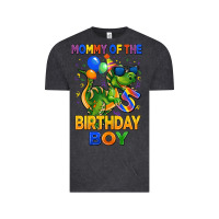 Vintage Black mommy of the 5 th birthday boy t rex Vintage Tee - CowGirlArtShop