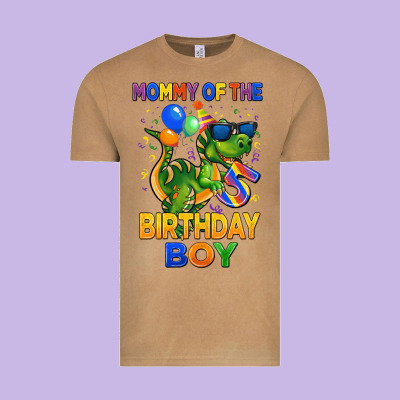 Mommy Of The 5 Th Birthday Boy T Rex Vintage Tee Designed By Cowgirlartshop