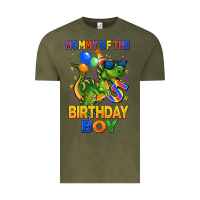 Vintage Olive mommy of the 5 th birthday boy t rex Vintage Tee - CowGirlArtShop