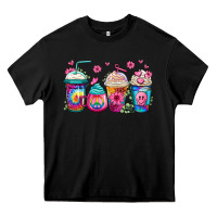 Black tie dye hippie coffee cups Heavy Core Tee - Jasminsmagicworld
