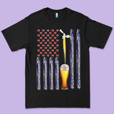 American Flag Beer Premium Tee Designed By Bettercallsaul