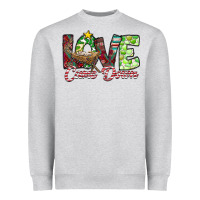 Heather Grey Love Came Down Heavyweight Sweatshirt - CowhideDigitalArt