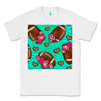 White American Football roses and hearts Classic Tee - NancyCooperArtShop