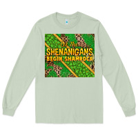 Matcha Let the shenanigans begin shamrock tumbler Long Sleeve Tee - HowdyJamesFarm