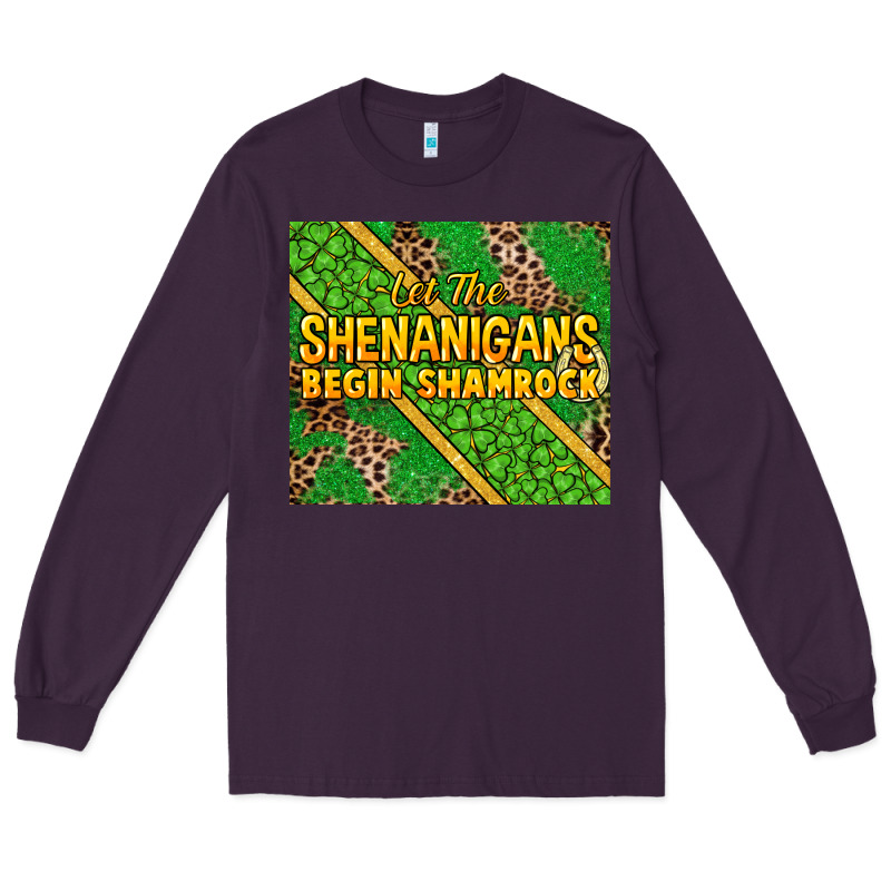Let The Shenanigans Begin Shamrock Tumbler Long Sleeve Tee by HowdyJamesFarm | Teevron