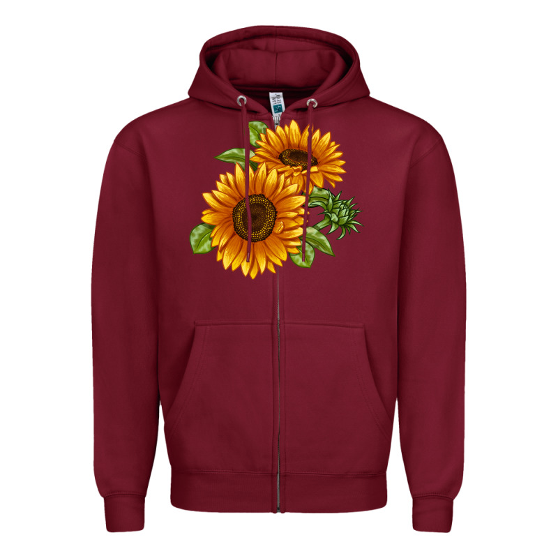 Soraya Sunflower Zipper Hoodie by LillyAllenDesigns | Teevron