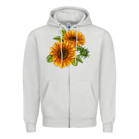 Dove Grey Soraya Sunflower Zipper Hoodie - LillyAllenDesigns