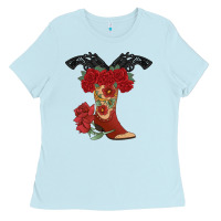 Baby Blue Cowboy Boots Ladies Tee - Bettercallsaul