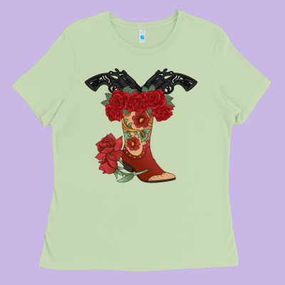 Cowboy Boots Ladies Tee Designed By Bettercallsaul