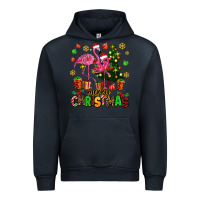 Navy flamingo merry christmas Urban Hoodie - AdoDesignShop