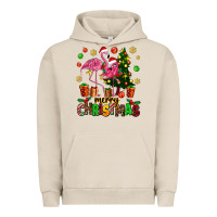 Pigment French Oak flamingo merry christmas Urban Hoodie - AdoDesignShop