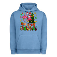 Flamingo Merry Christmas Urban Hoodie | Teevron