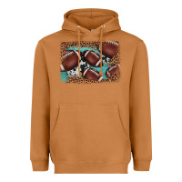 Meerkat American football leopard cowhide turquoise  leather background Heavyweight Hoodie - BarkalooDesign