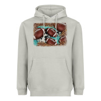 Moon Dust American football leopard cowhide turquoise  leather background Heavyweight Hoodie - BarkalooDesign