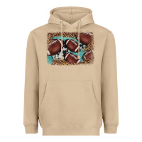 Mushroom American football leopard cowhide turquoise  leather background Heavyweight Hoodie - BarkalooDesign
