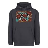 Smoke American football leopard cowhide turquoise  leather background Heavyweight Hoodie - BarkalooDesign