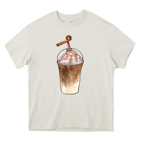 Cream iced coffee with cream Heavy Core Tee - BarkalooDesign