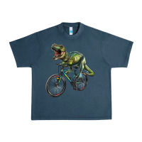 Midnight Navy t rex dinosaur riding dinosaur Urban Heavy Tee - RanaPortraitStore