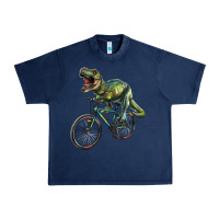 Navy t rex dinosaur riding dinosaur Urban Heavy Tee - RanaPortraitStore