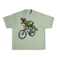 Oil Green t rex dinosaur riding dinosaur Urban Heavy Tee - RanaPortraitStore