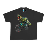 Pigment Black t rex dinosaur riding dinosaur Urban Heavy Tee - RanaPortraitStore