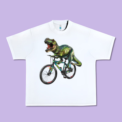 T Rex Dinosaur Riding Dinosaur Urban Heavy Tee Designed By Ranaportraitstore