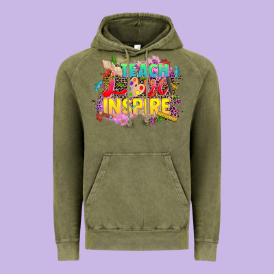 Teach Love Inspire Vintage Hoodie Designed By Cowgirlartshop