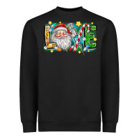 Black Love Santa Heavyweight Sweatshirt - CowhideDigitalArt