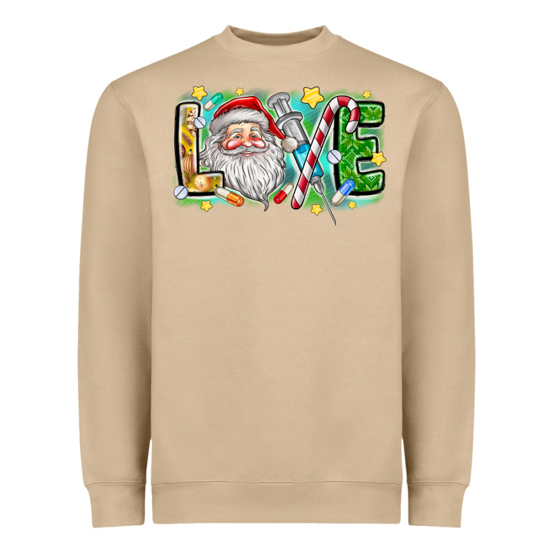 Love Santa Heavyweight Sweatshirt by CowhideDigitalArt | Teevron