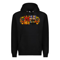 Black give thanks to the lord for he is good Premium Hoodie - CowhideDigitalArt